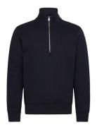 Perkins-Neck Sweater With Zip Mango Navy