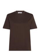 Short-Sleeved Cotton T-Shirt Mango Brown