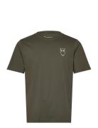 Owl Chest Tee - Gots/Vegan Knowledge Cotton Apparel Khaki