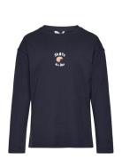 Printed Cotton-Blend T-Shirt Mango Navy