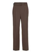 Belt Suit Trousers Mango Brown