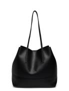 Pebbled Effect Shopper Bag Mango Black