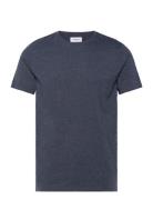 Mouliné O-Neck Tee S/S Lindbergh Navy