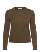 Wool-Blend Round-Neck Sweater Mango Khaki