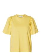 Slfpenelope 2/4 Ruffle Tee Selected Femme Yellow