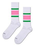 Simple Stripe Sneaker Sock Happy Socks White