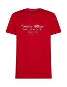 Hilfiger Center Stack Tee Tommy Hilfiger Red