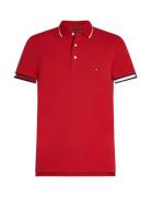 Flag Cuff Slim Fit Polo Tommy Hilfiger Red