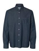 Slhregcarlo Denim Ls Shirt Noos Selected Homme Navy