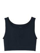 Nlffayle Rib Crop Tank Top LMTD Navy