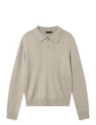 Nlmdancy Ls S Thin Knit Polo LMTD Beige