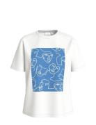 Visybil Faces O-Neck S/S T-Shirt/Dfs Vila White