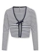 Kognella Striped L/S Cardigan Jrs Kids Only White