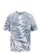 Osjzeke Life Rlx Washed Ss Aop Tee Jrs ONLY & SONS Blue