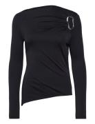 Long Sleeve Top With Fixed Buckle, STINE GOYA Black