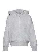 Sweatshirt Hoodie W Zip Solid Lindex Grey