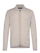 Kaleb Merino Zip Cardigan J. Lindeberg Beige