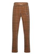 Dog Houndstooth Aop Velour Trousers Mini Rodini Brown