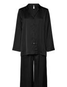 Pyjama Long Sleeve Satin Lindex Black