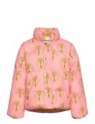 Winter Flowers Aop City Puffer Jacket Mini Rodini Pink