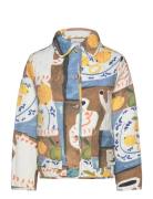 Abstract Team Time Printed Quilted Jacket Bobo Choses Patterned