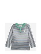 Baby Stripes Waffle Butt D T- Shirt Bobo Choses Blue