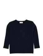 Merino Classic Pointelle Blouse Copenhagen Colors Navy