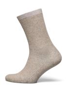 Fine Cotton Rib Socks Mp Denmark Beige