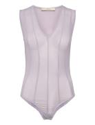Bodysuit With Cutlines REMAIN Birger Christensen Purple