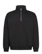 Relaxed Heavy Half Zip Sweater Weekday Black