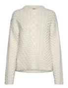 Cable Knit Sweater Weekday White