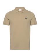 Stretch Pique Slim Polo Calvin Klein Beige