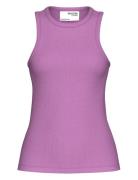 Slfanna O-Neck Tank Top Noos Selected Femme Purple