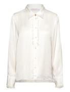 Nicoline Satin Blouse BUSNEL White