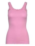 Rwbabette Silk Sl Deep Back Lace To Rosemunde Pink