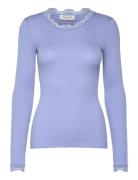 Rwbabette Ls Regular Lace T-Shirt Rosemunde Blue