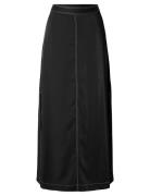 Slfadeli Hw Ankle Skirt B Selected Femme Black