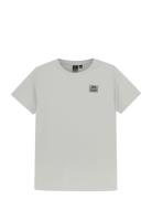 T-Shirt Badge And Backprint Indian Blue Jeans Grey