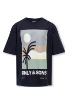 Osjartsy Life Ss Ovs Printed Tee Jrs ONLY & SONS Navy