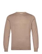 Man Fine Knit O-Neck Sweater Davida Cashmere Beige