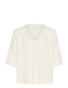 Kaemilie V-Neck Pullover Kaffe White