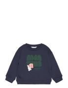Printed Embossed Sweatshirt Mango Navy