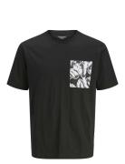 Jorsplit Aop Pocket Tee Ss Crew Ne Jnr Jack & J S Black