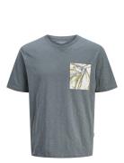 Jorsplit Aop Pocket Tee Ss Crew Ne Jnr Jack & J S Grey