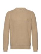 Ribbed Crew Neck Jumper Lyle & Scott Beige