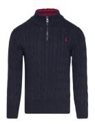 Cable-Knit Cotton Quarter-Zip Sweater Ralph Lauren Kids Navy