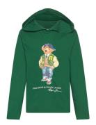 Polo Bear Cotton Jersey Hooded Tee Ralph Lauren Kids Green