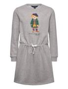 Polo Bear Fleece Dress Ralph Lauren Kids Grey