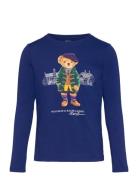 Polo Bear Cotton Jersey Long-Sleeve Tee Ralph Lauren Kids Navy