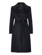 Belted Wool-Blend Wrap Coat Lauren Ralph Lauren Black